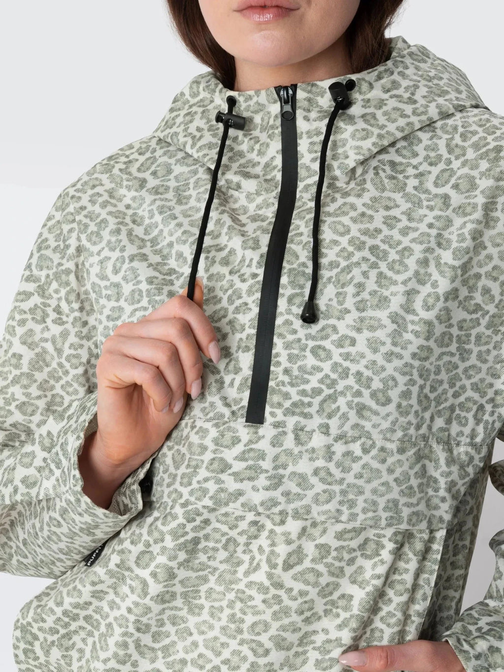 STM-TEX™ Olive Leopard Classic Relaxed Fit Rain Hoodie