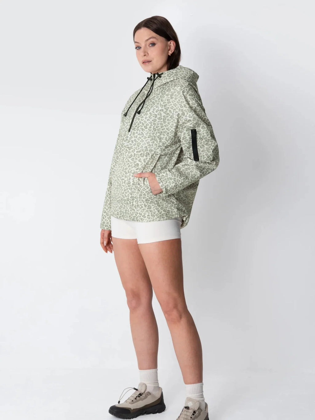 STM-TEX™ Olive Leopard Classic Relaxed Fit Rain Hoodie