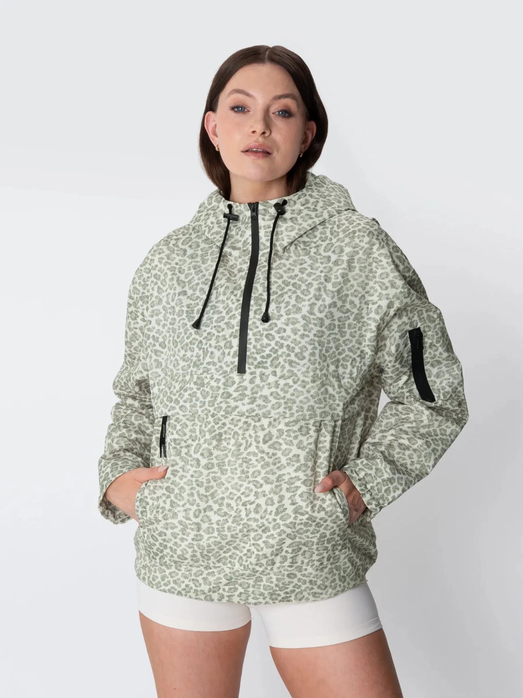 STM-TEX™ Olive Leopard Classic Relaxed Fit Rain Hoodie