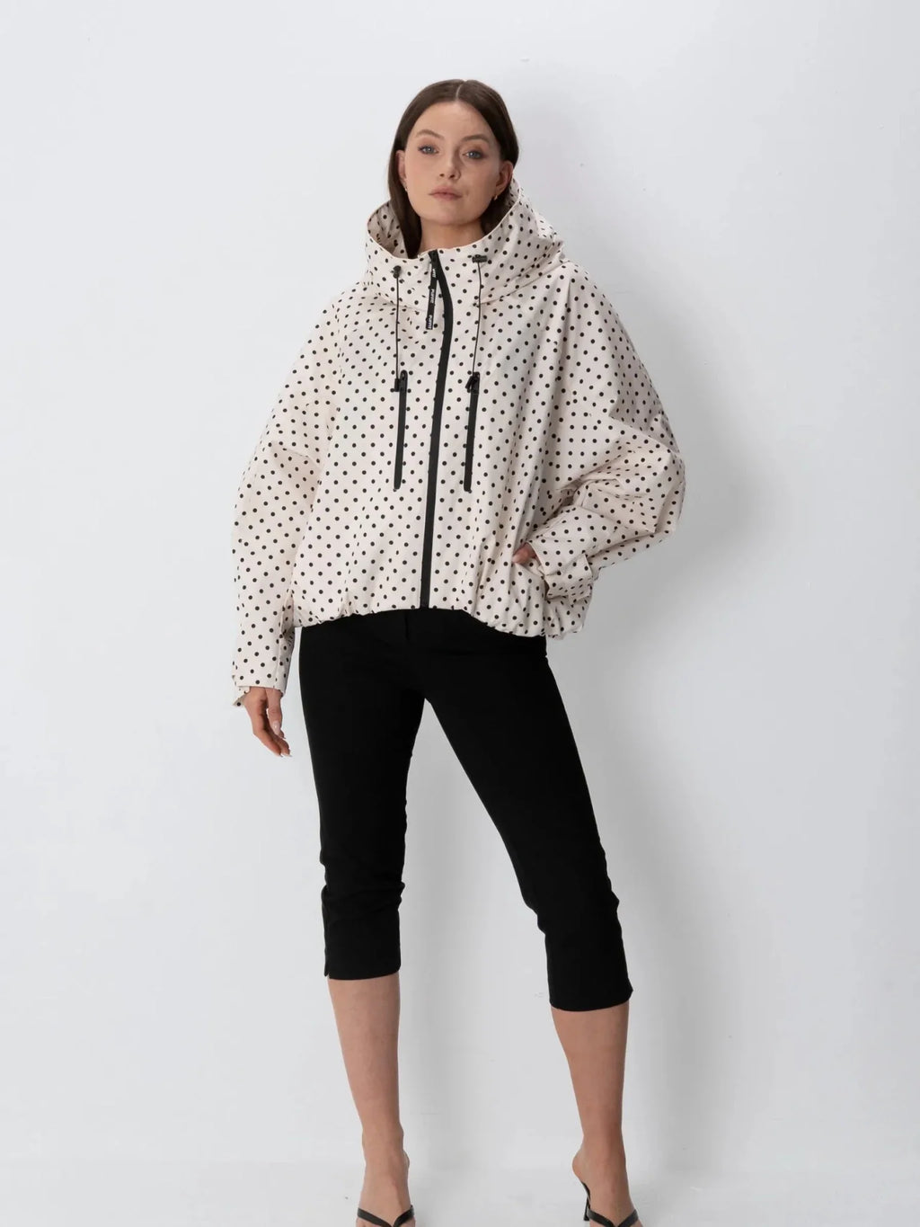 STM-TEX™ One Size Dot Short Oversized Rain Jacket