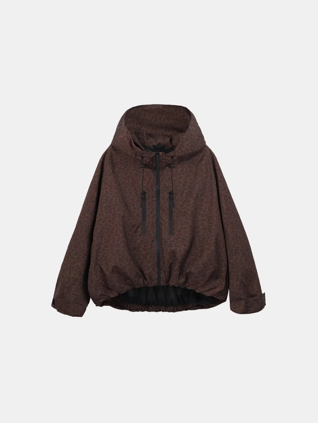 STM-TEX™ One Size Mocha Leopard Short Oversized Rain Jacket