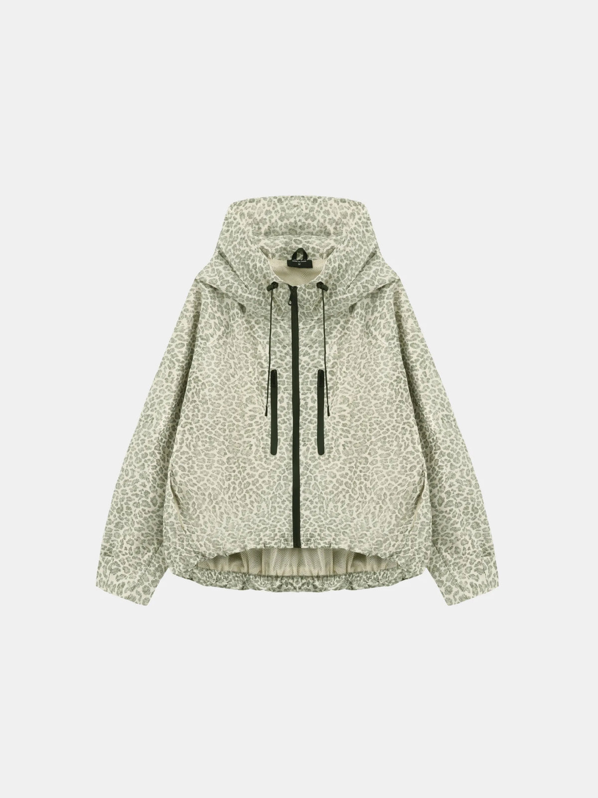 STM-TEX™ One Size Olive Leopard Short Oversized Rain Jacket