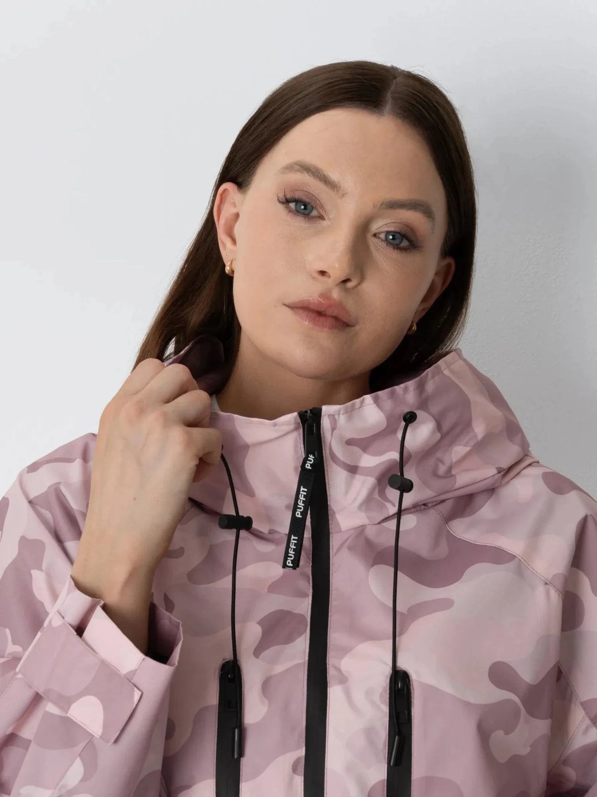 STM-TEX™ One Size Pink Camo Short Oversized Rain Jacket