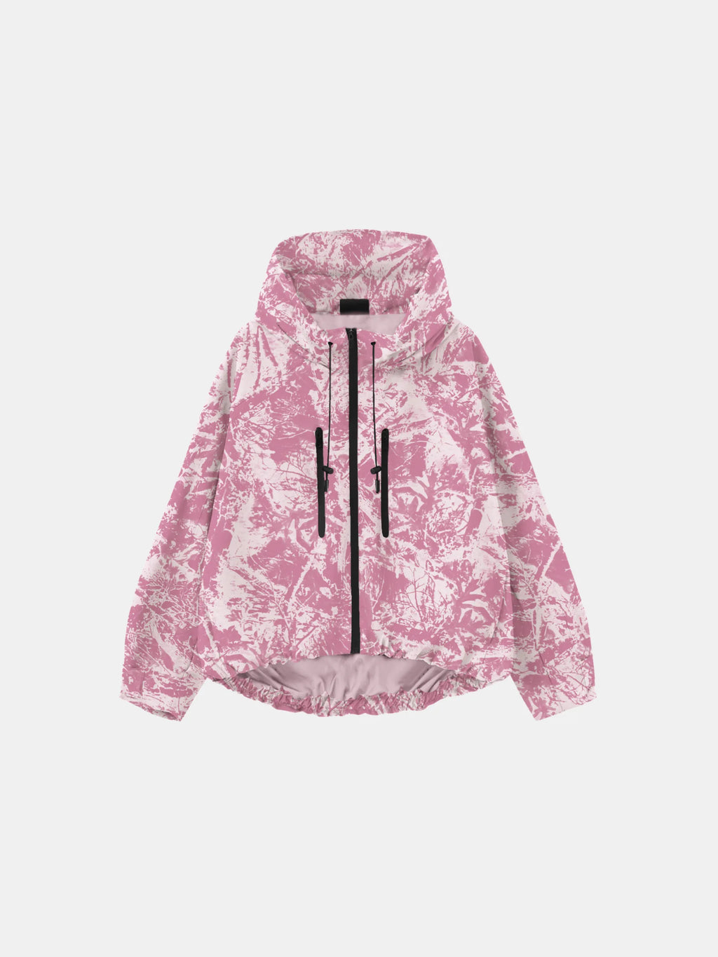 STM-TEX™ One Size Pink Forest Camo Short Oversized Rain Jacket