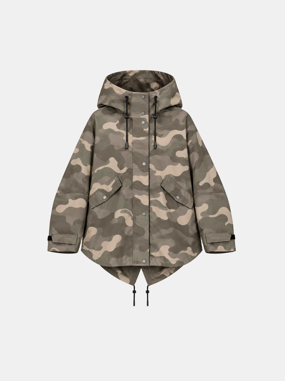 STM-TEX™ One Size Taupe Camo Mid Length Oversized Rain Jacket