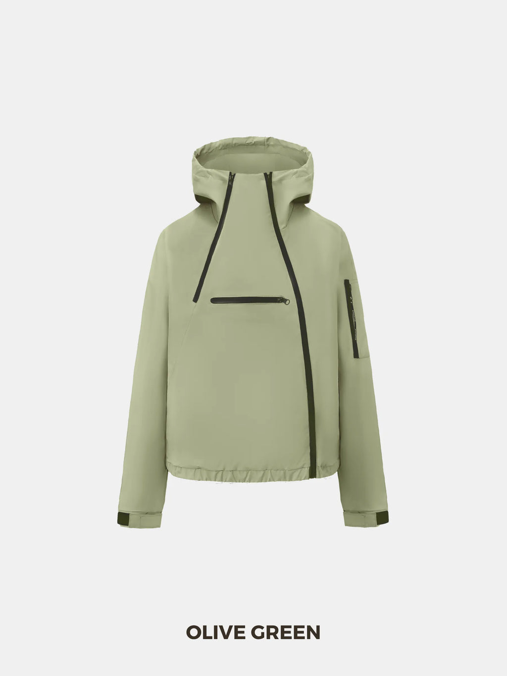 STM-TEX™ Short Asymmetric Zip Rain Hoodie
