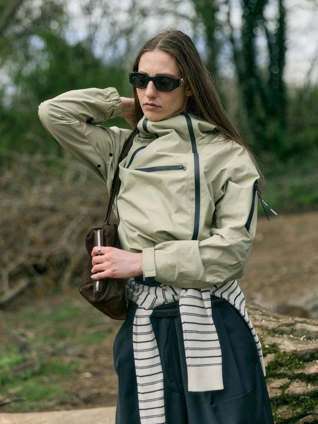 STM-TEX™ Short Asymmetric Zip Rain Hoodie