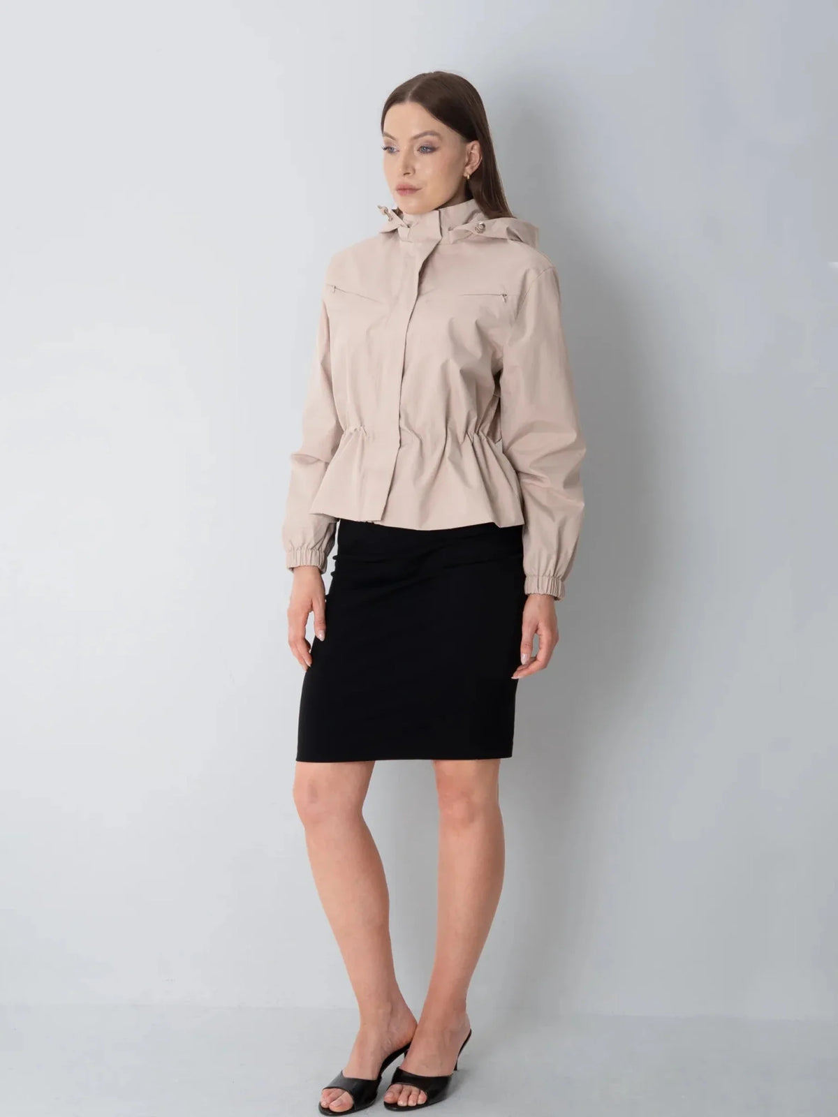STM-TEX™ Short Drawstring Waist Rain Jacket