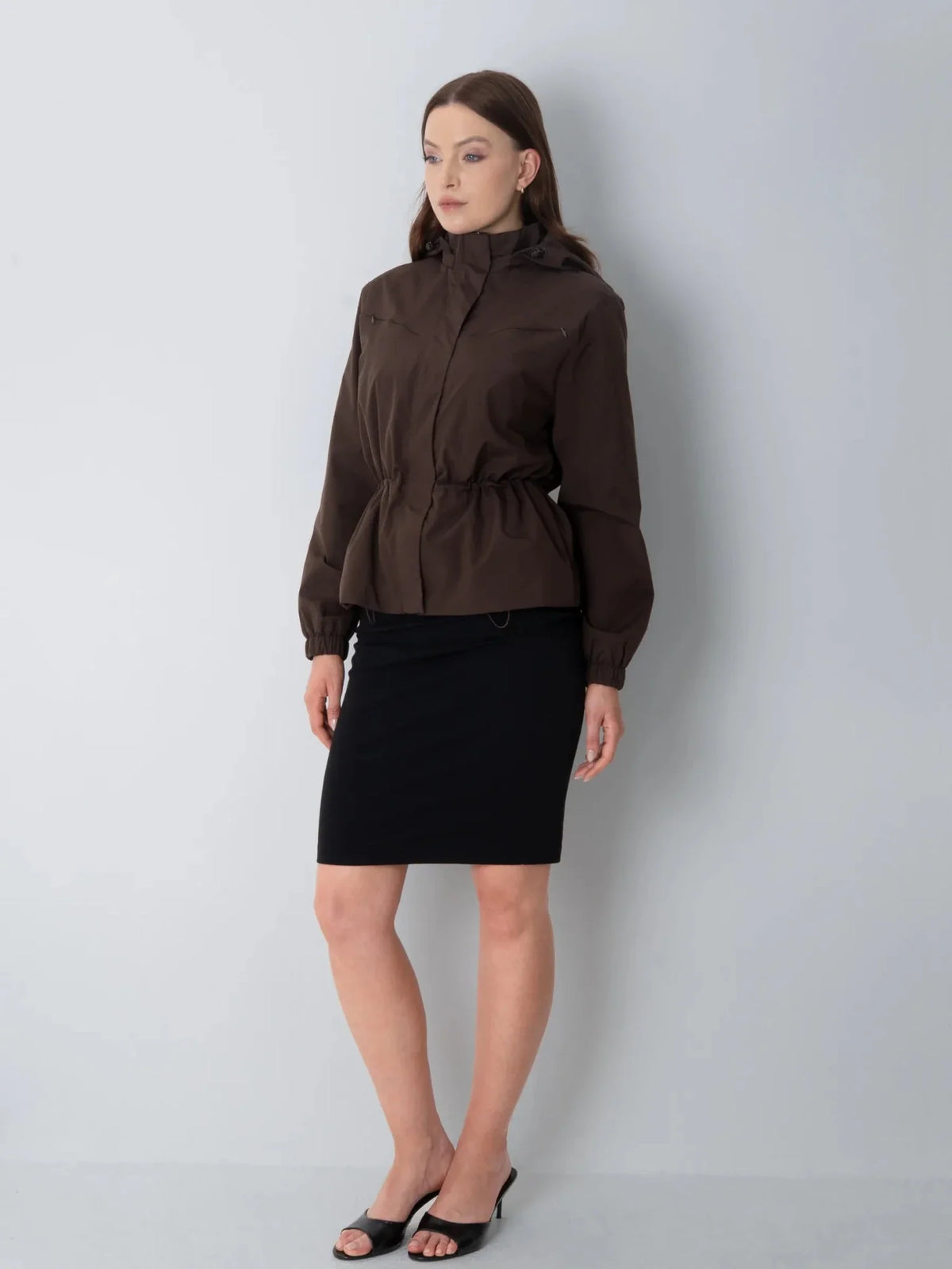 STM-TEX™ Short Drawstring Waist Rain Jacket