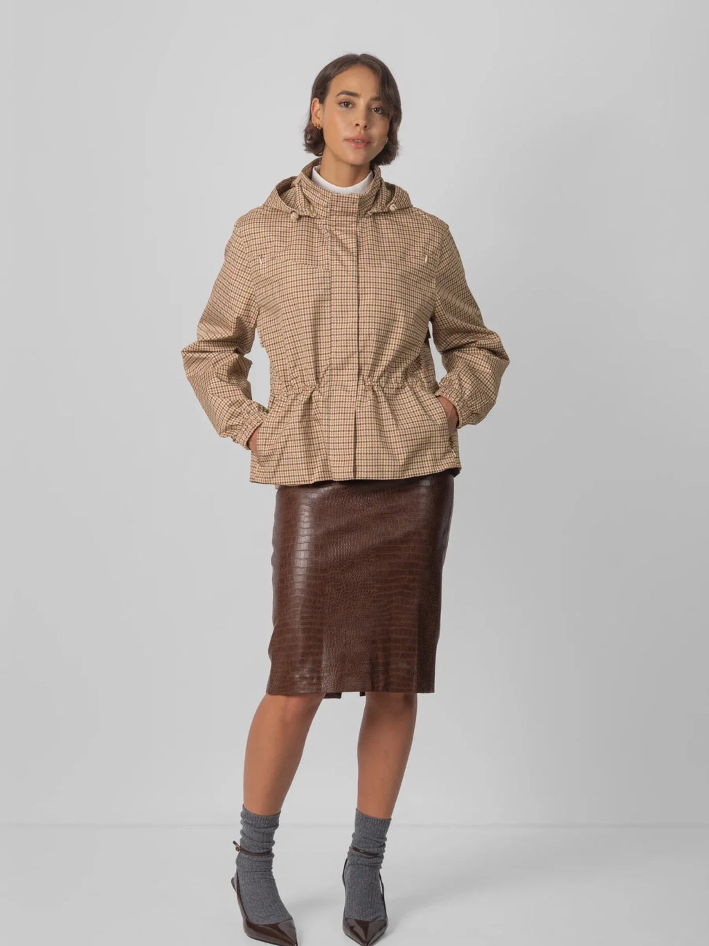 STM-TEX™ Short Drawstring Waist Rain Jacket