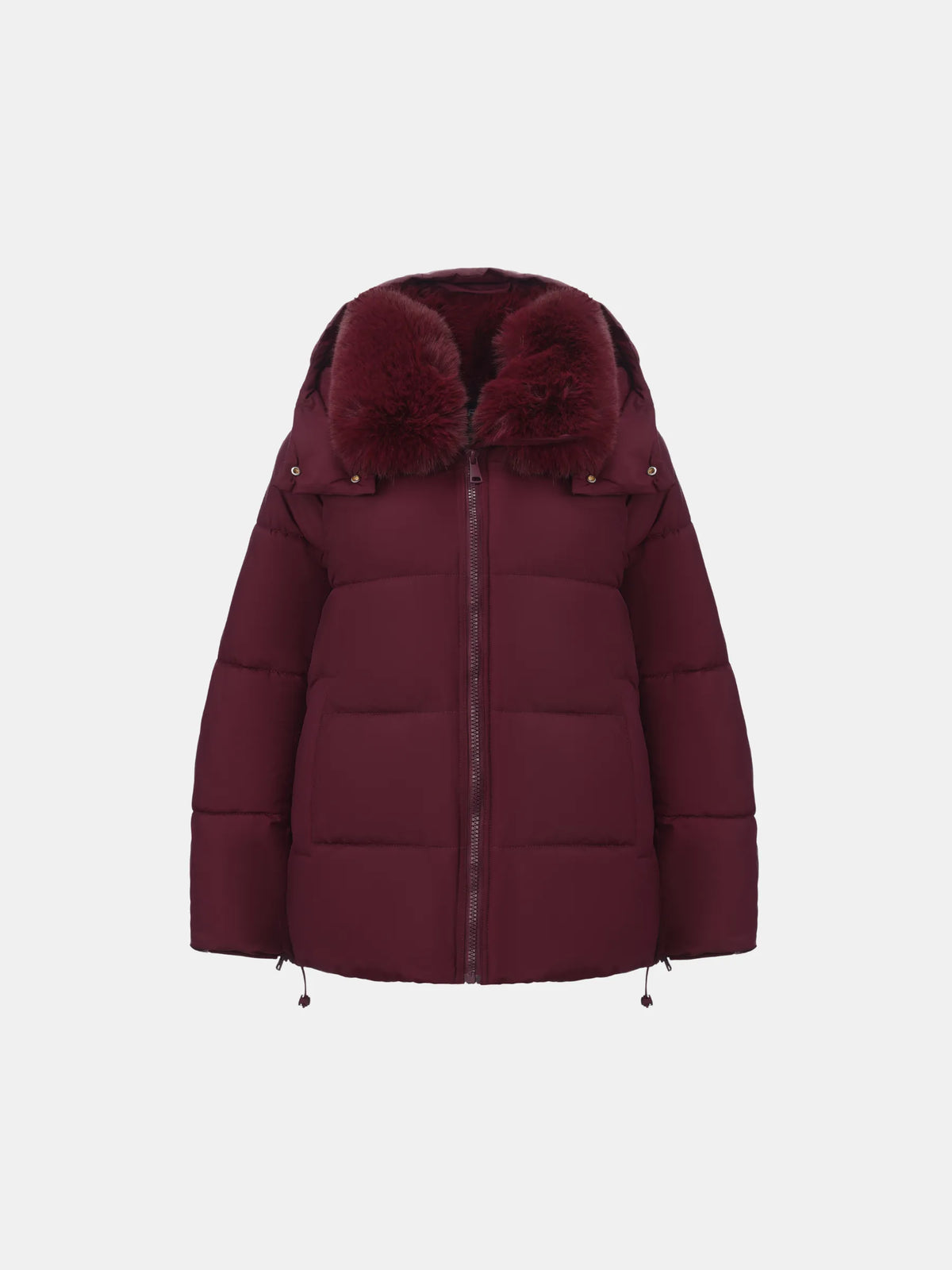 WarmCore™ Detachable Faux Fur Collar Hooded Puffer