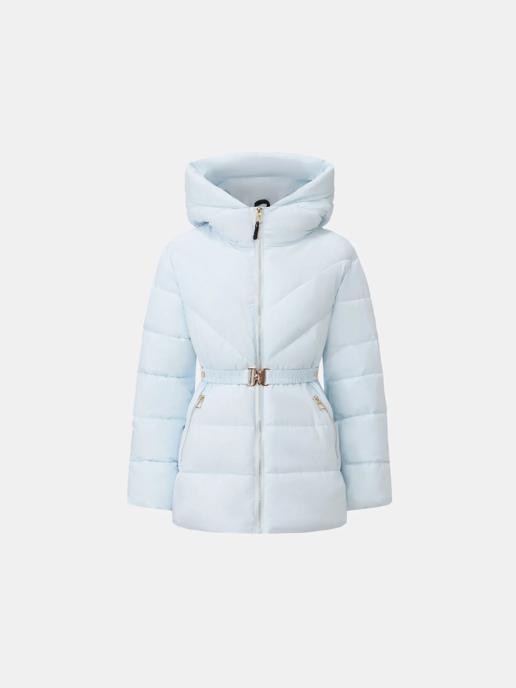 WarmCore™ Gold-tone Belted Puffer Jacket