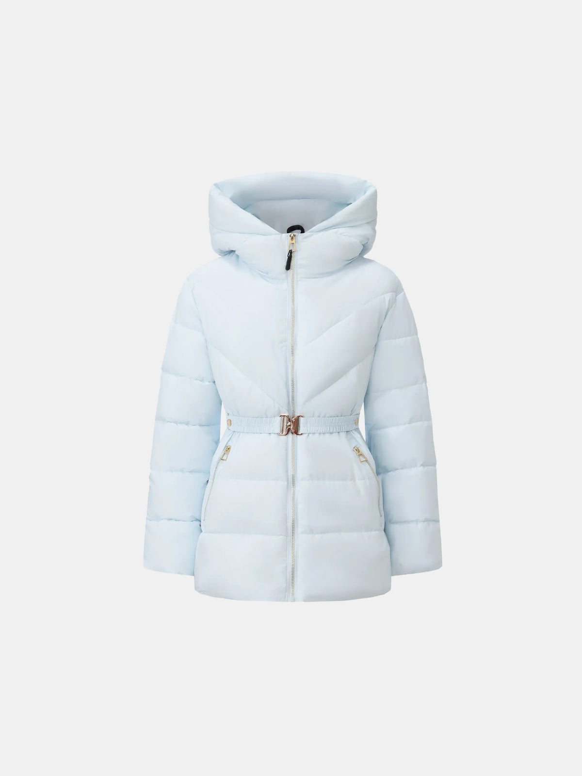 WarmCore™ Gold-tone Belted Puffer Jacket