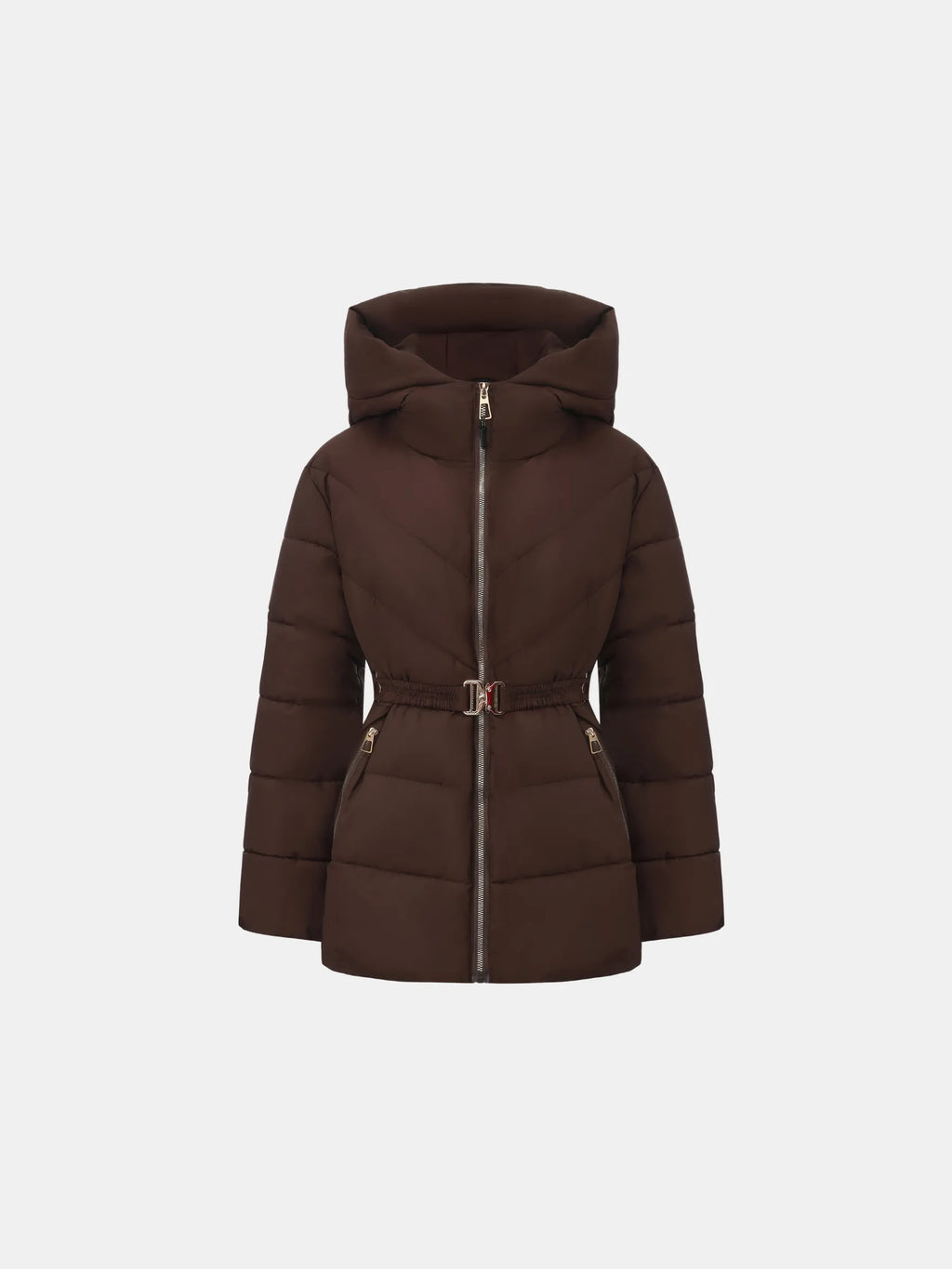 WarmCore™ Gold-tone Belted Puffer Jacket