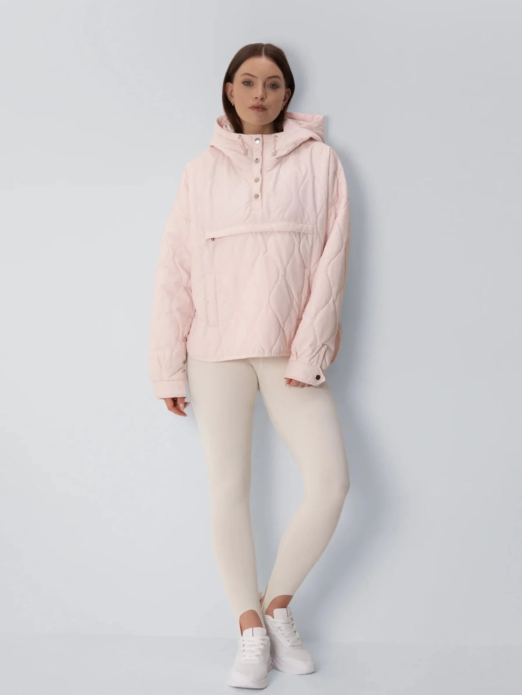 WarmCore™ Kangaroo Pocket Packable Quilted Puffer Hoodie
