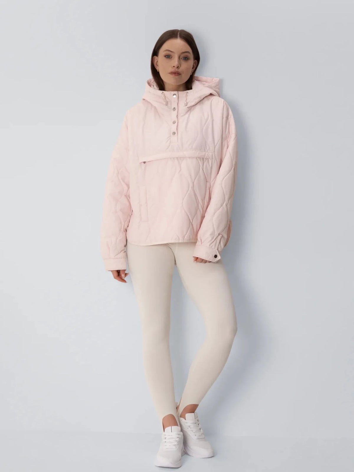WarmCore™ Kangaroo Pocket Packable Quilted Puffer Hoodie