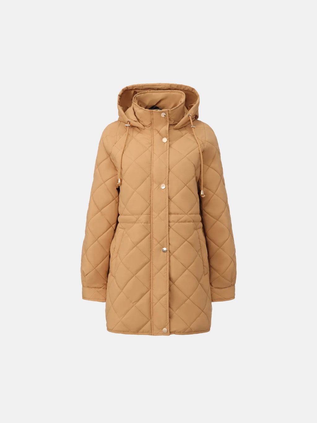 WarmCore™ Mid Length Diamond Quilted Puffer