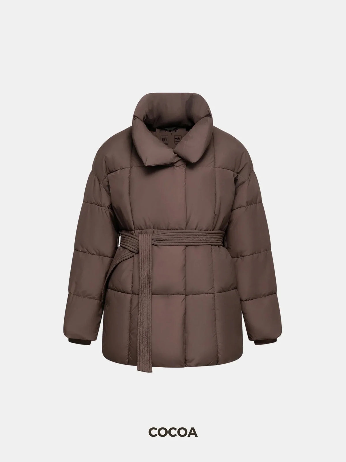 WarmCore™ Premium Mid Length Belted Puffer Jacket Women Casual Coat