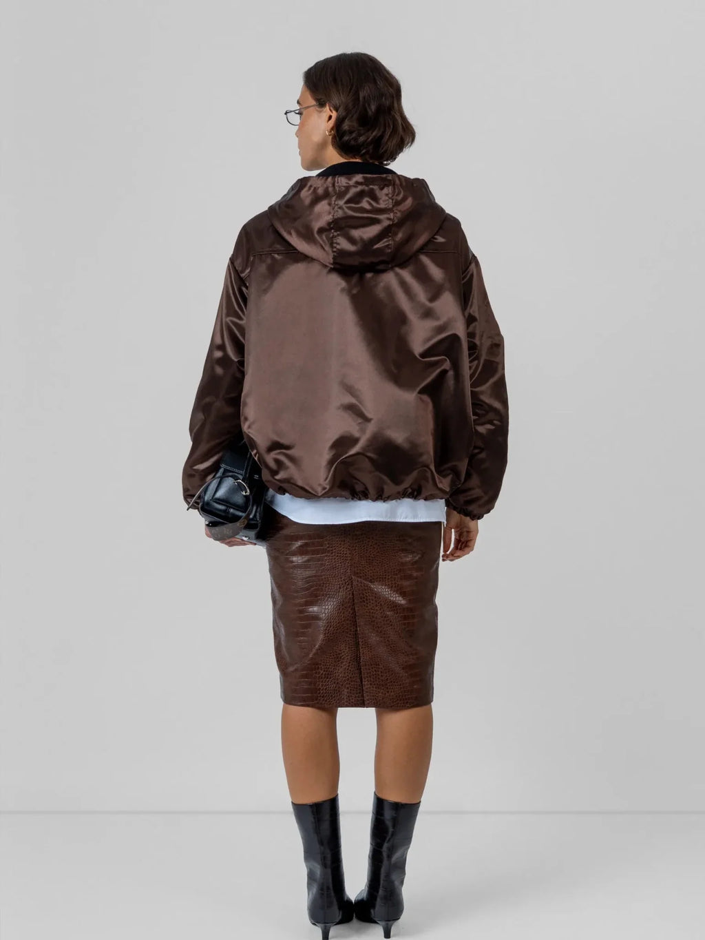 WarmCore™ Shiny Oversized Fleece Lined Hoodie