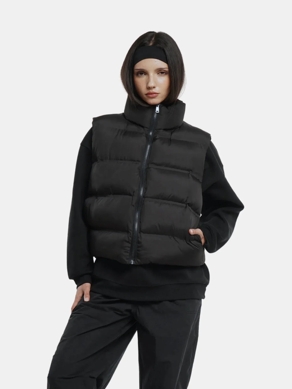 WarmCore™ Taped Seams Funnel Neck Puffer Gilet